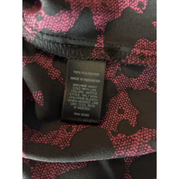 Express Womens Size S Sleeveless Tank Top Purple Black Animal Print Blouse - Picture 6 of 6